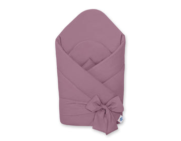 Baby nest, babynestje, extra versteviging en veiligheid - 100% katoen, pasteloranje violet