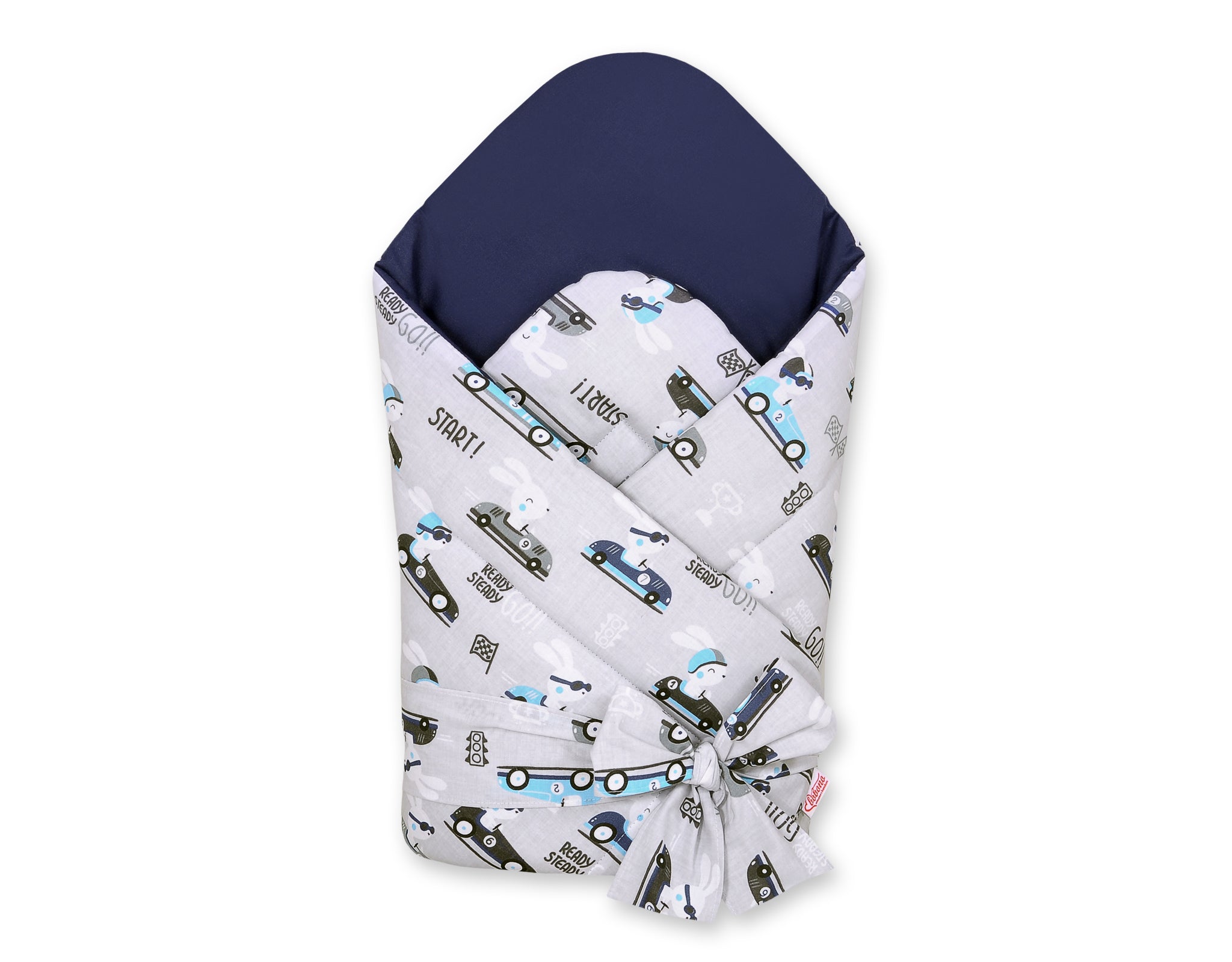 Baby nest 2in1 – babynestje – extra versteviging voor comfort en veiligheid – grijze konijntjes