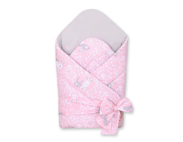 Baby Nest 2-in-1 - babynestje - verstevigd, ademend en veilig voor pasgeborenen – Roze Konijntjes