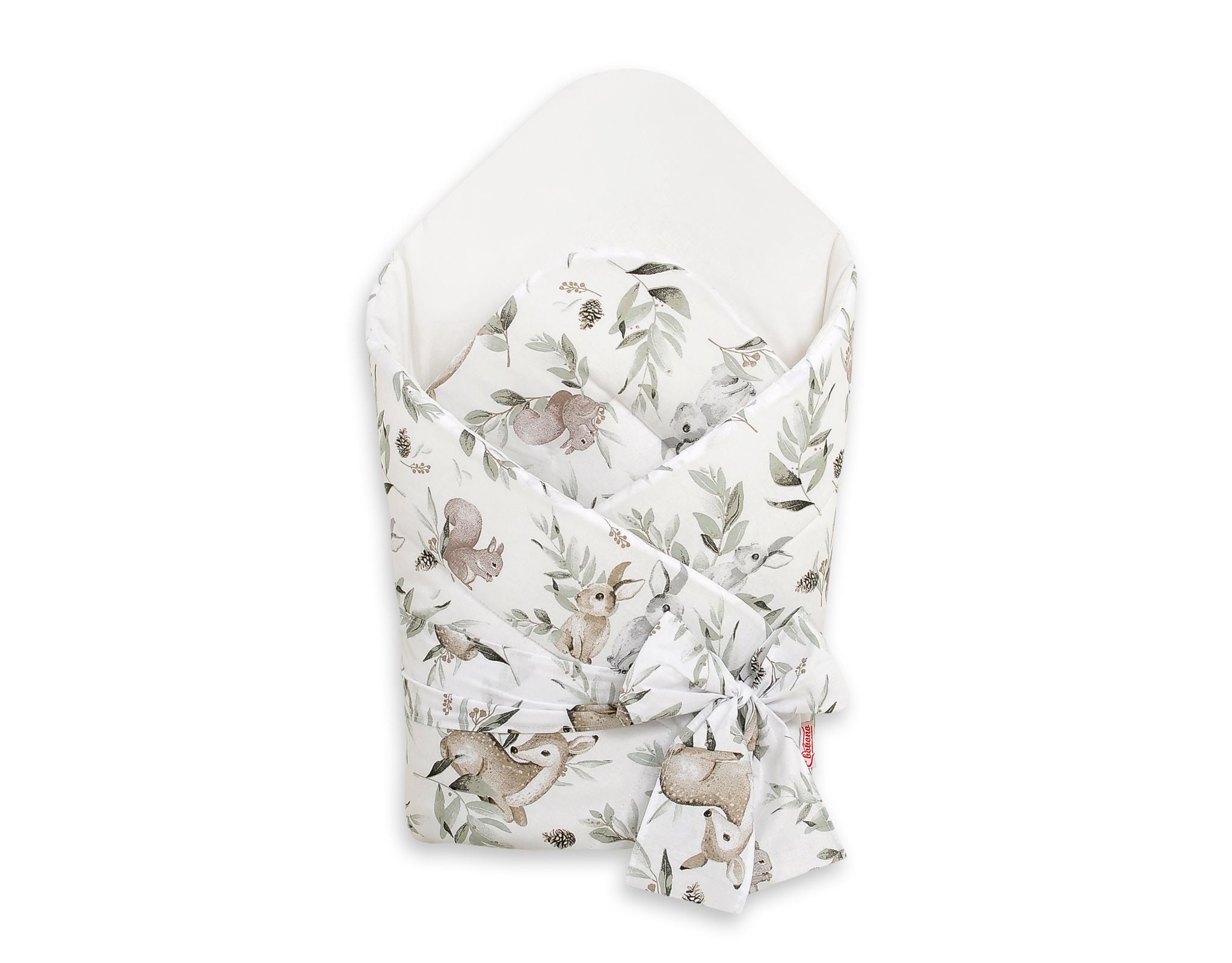 Baby nest, babynestje, uitneembare versteviging voor comfort – 100% katoen, Woodland Olive