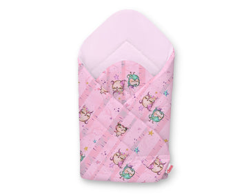 Baby nest - babynestje - 100% katoen & veilig slapen voor pasgeboren baby’s, roze-mint/roze