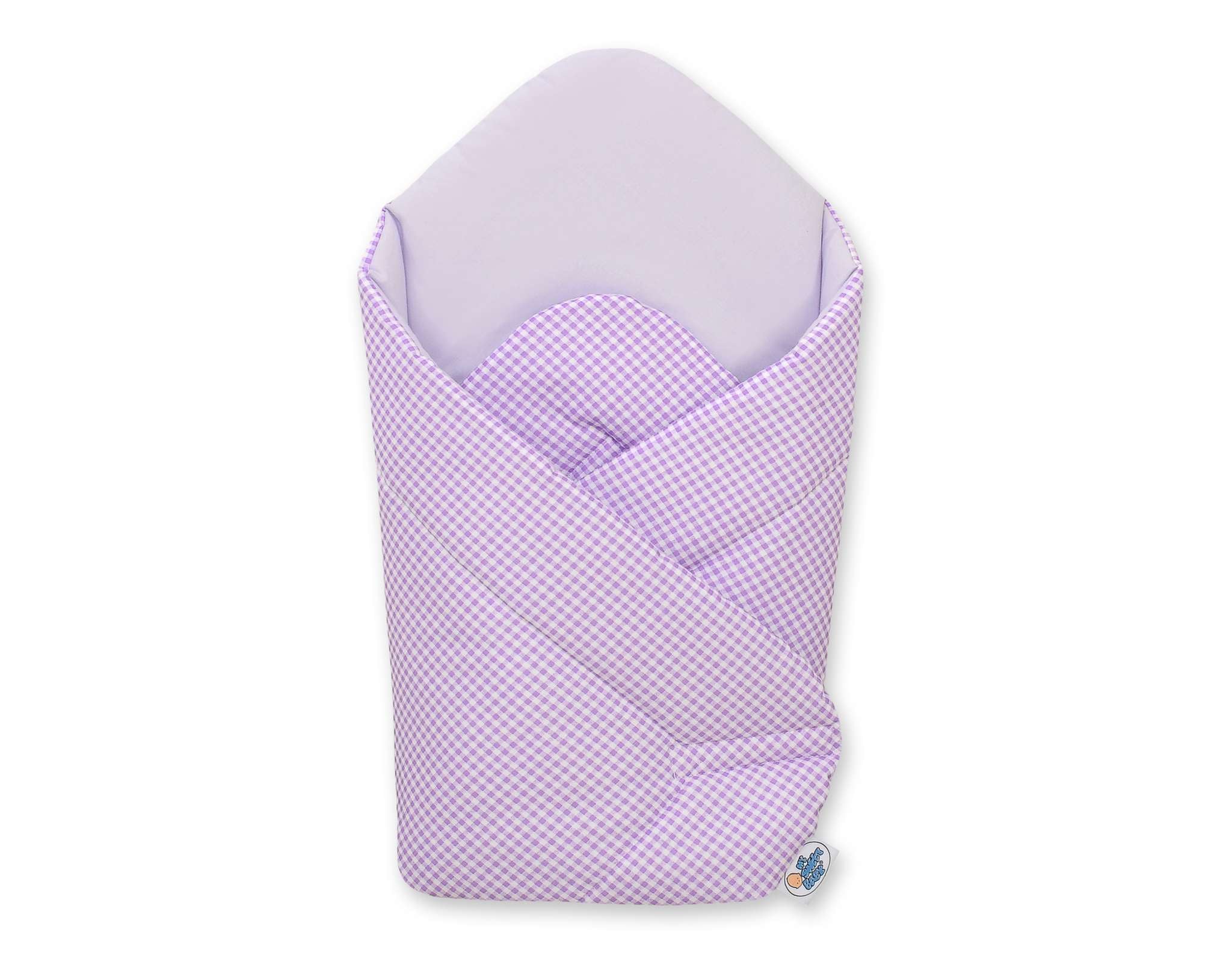 Baby nest, babynestje, verstevigd en ademend 100% katoen – Bear met Strik Lilac