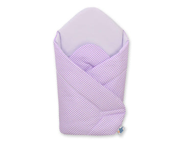 Baby nest, babynestje, verstevigd en ademend 100% katoen – Bear met Strik Lilac