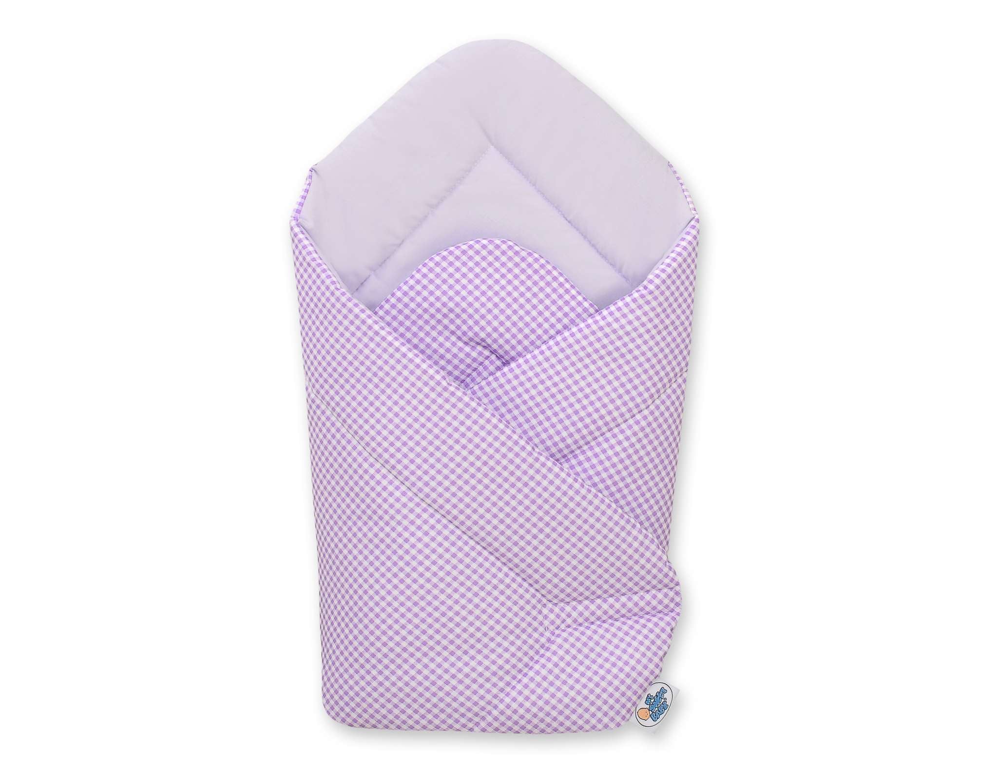 Baby nestje - babynest - 100% katoen, ademend & anti-allergisch - Bear with Bow lila