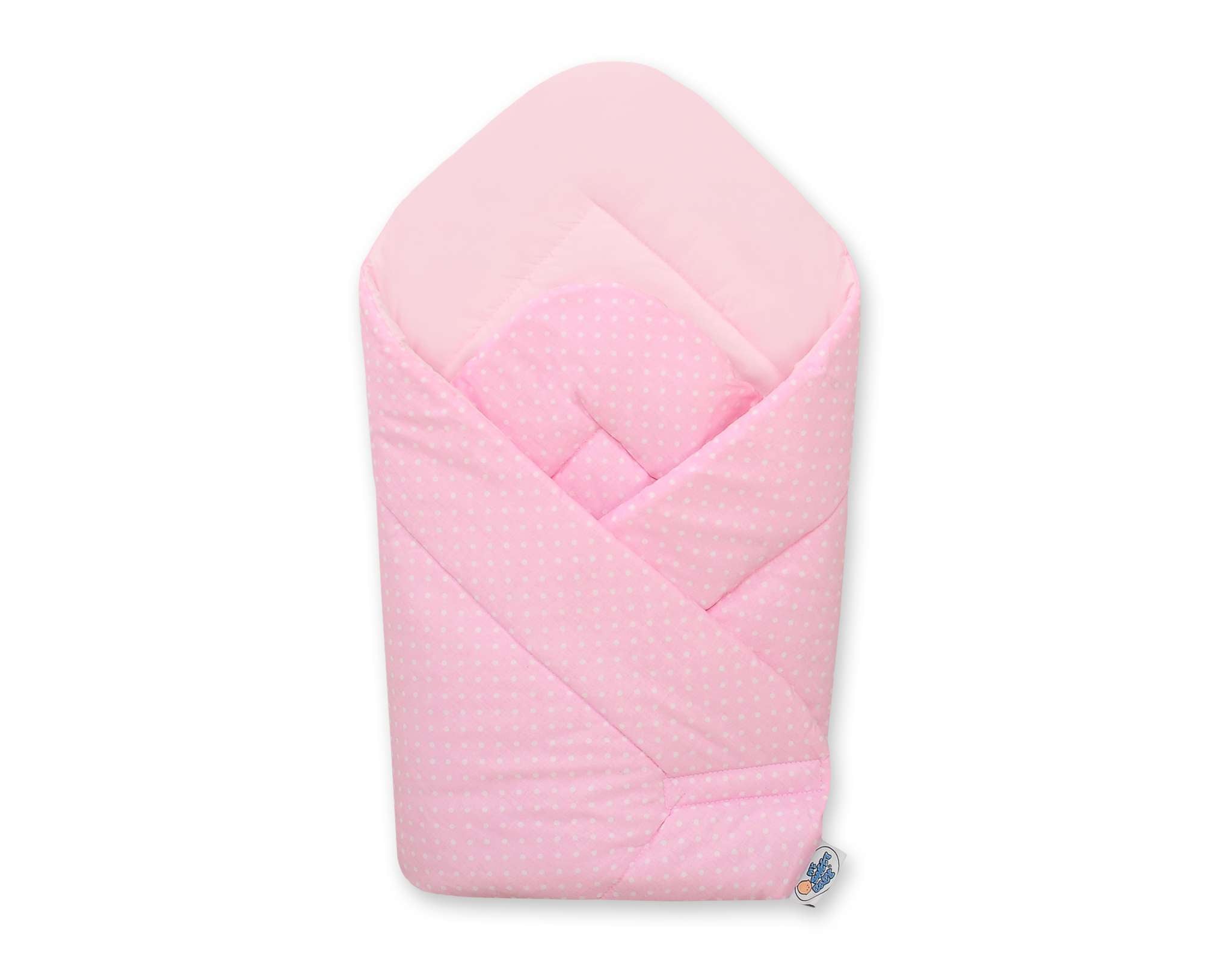 Baby nest - babynestje - 100% katoen, ademend & anti-allergisch, verstelbaar, Bear with bow roze