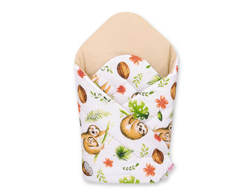 Baby nest, babynestje, optimale veiligheid – verstevigd, ademend katoen, beige luiaards