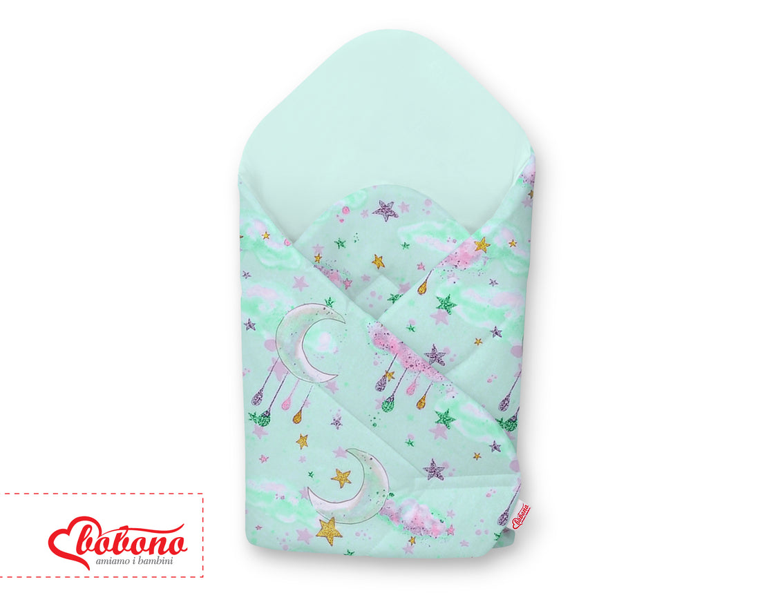 Baby nestje, babynest, verstevigd & veilig, ademend katoen – Moons Mint