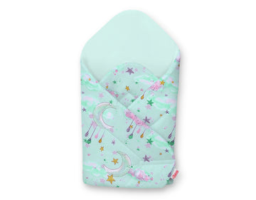 Baby nestje, babynest, verstevigd & veilig, ademend katoen – Moons Mint