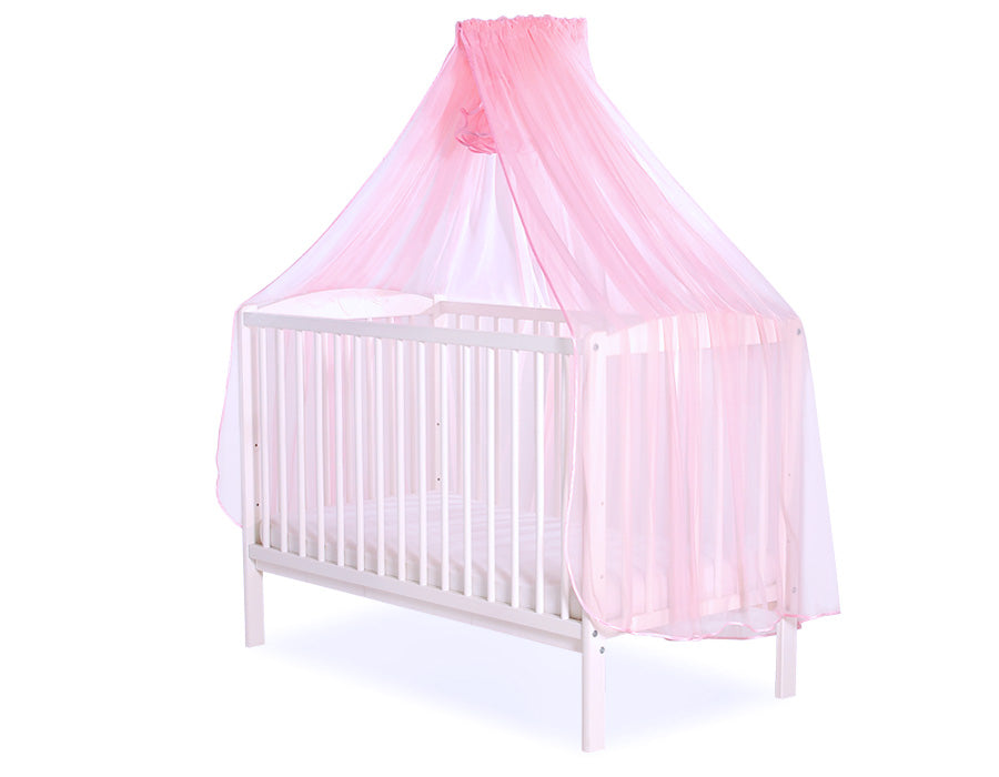 Muggennet voor kinderbed - klamboe - volledige insectenbescherming - roze chiffon
