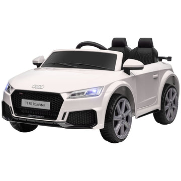 Elektrische kinderauto met afstandsbediening | Kleur: Wit | Afmetingen: 60x102x44 cm