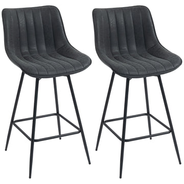 Barkrukken 2 stuks - 68 cm, draaibaar | Kleur: Zwart | Afmetingen: 47x54,5x97,5 cm