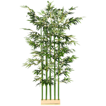 Kunstmatige bamboeplant 180 cm hoog | Kleur: Groen | Afmetingen: 10x35x180 cm
