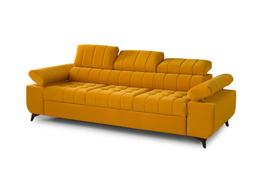 Dragonis 3-zits slaapbank met opbergruimte - Modern design | Kleur: Zwart | Afmeting: 253x79x99 cm