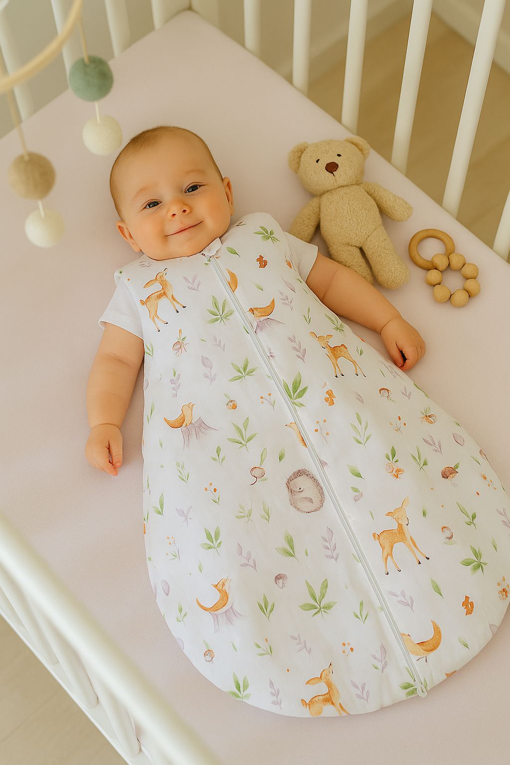 Bomullssovsäck för baby - sommarsovsäck - andningsbar och bekväm, 0-6 månader, TOG 1.0