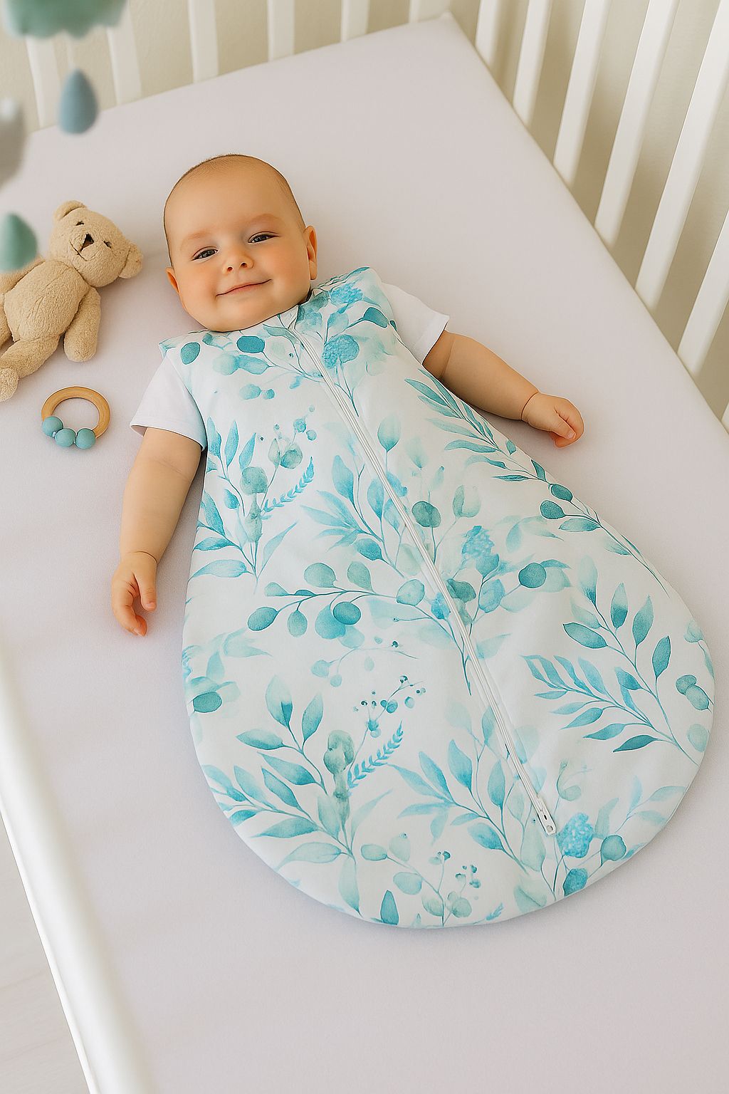 Bomullssovsäck för baby – sommarsovsäck – andningsbar och lätt för 0-6 månader, TOG 1.0