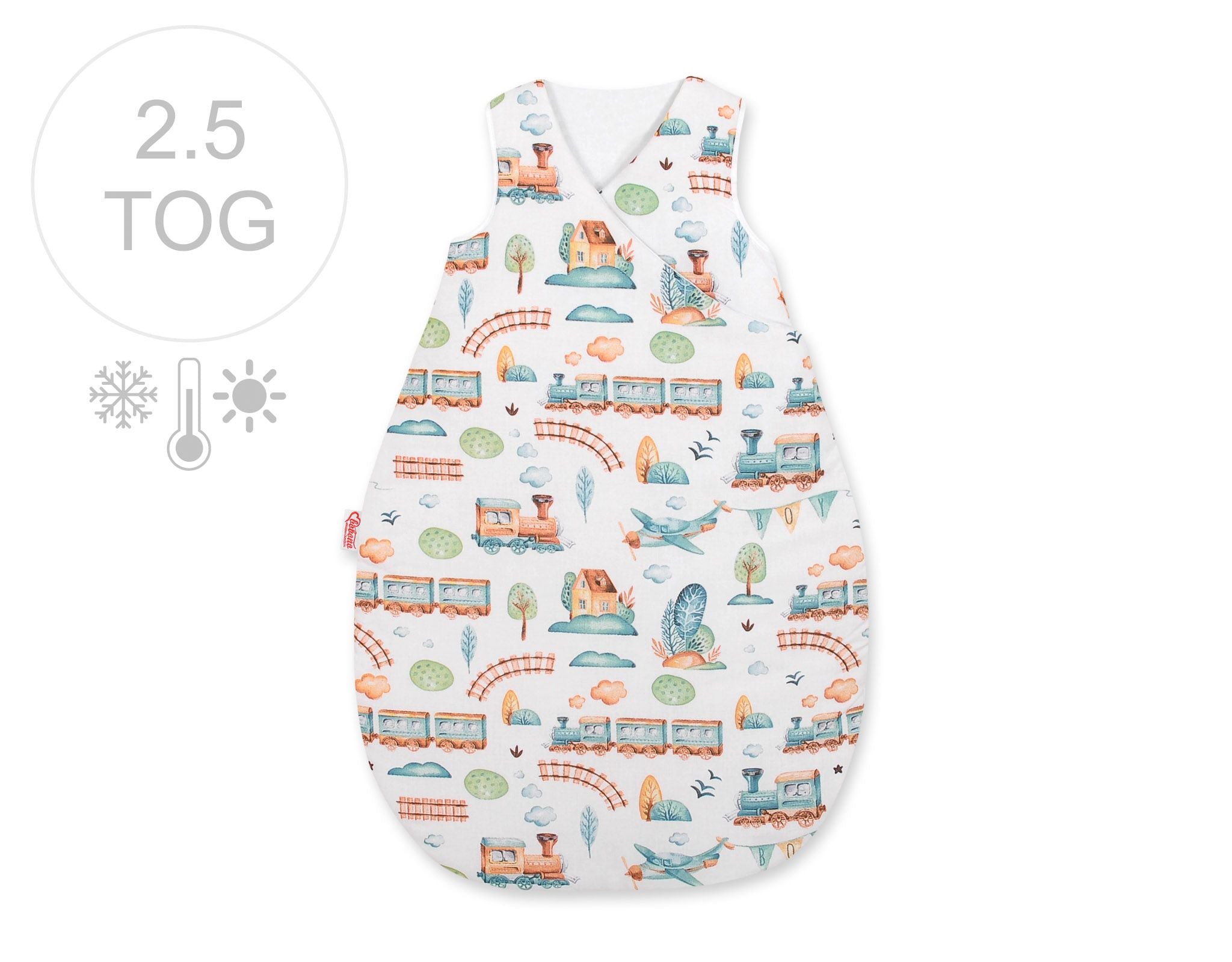 Universele babyslaapzak - all-season wikkeldeken - ademend & huidvriendelijk, 75 cm, turquoise