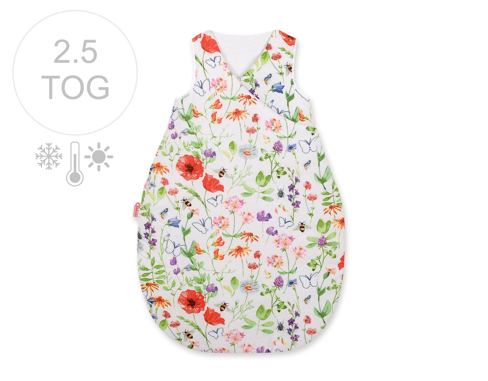 Babysovsäck - spjälsängssovsäck - varm och bekväm, 75 cm, allergivänlig