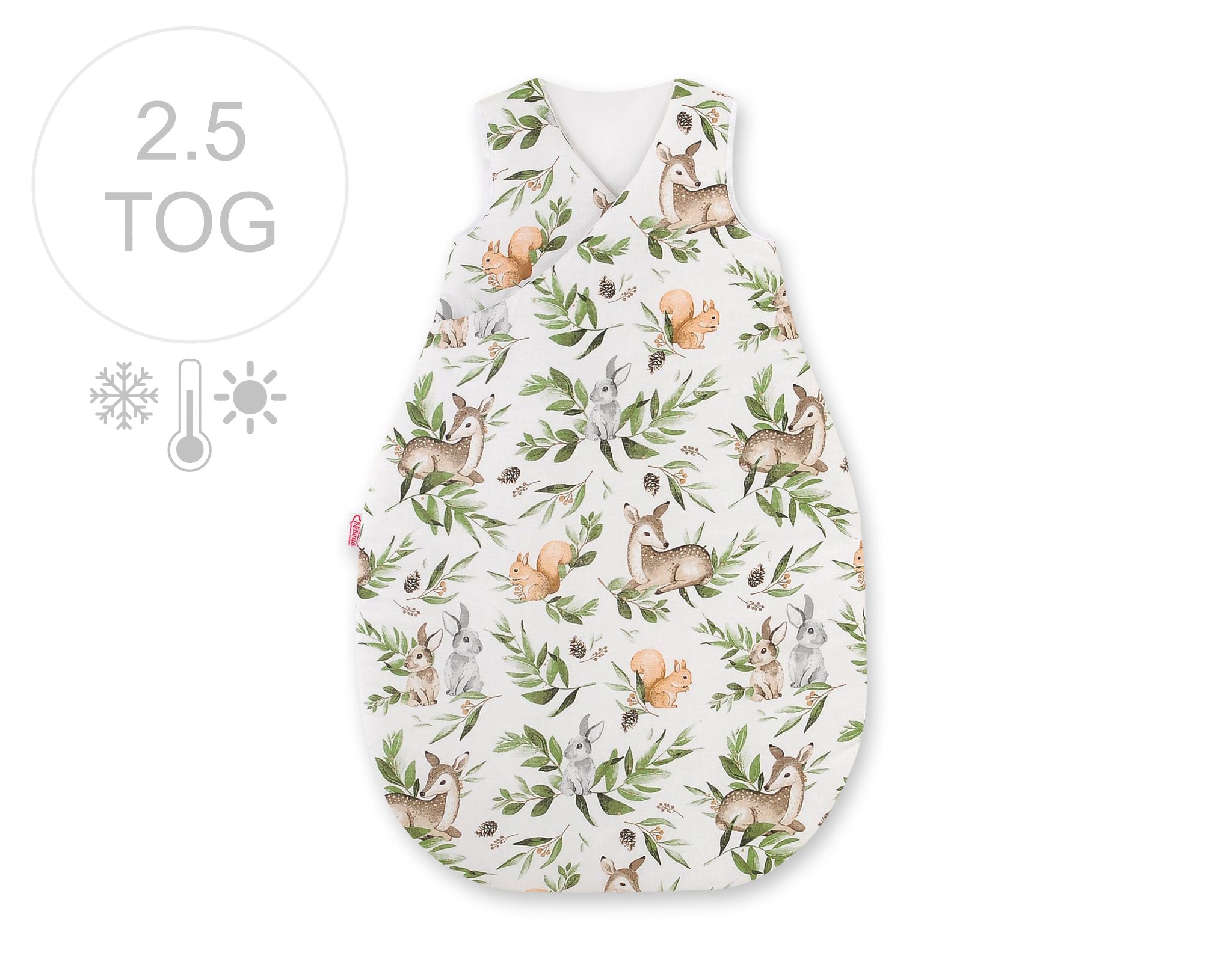 Babysovsäck, andningsbar och lätt - året runt - 75 cm - skogsgrön