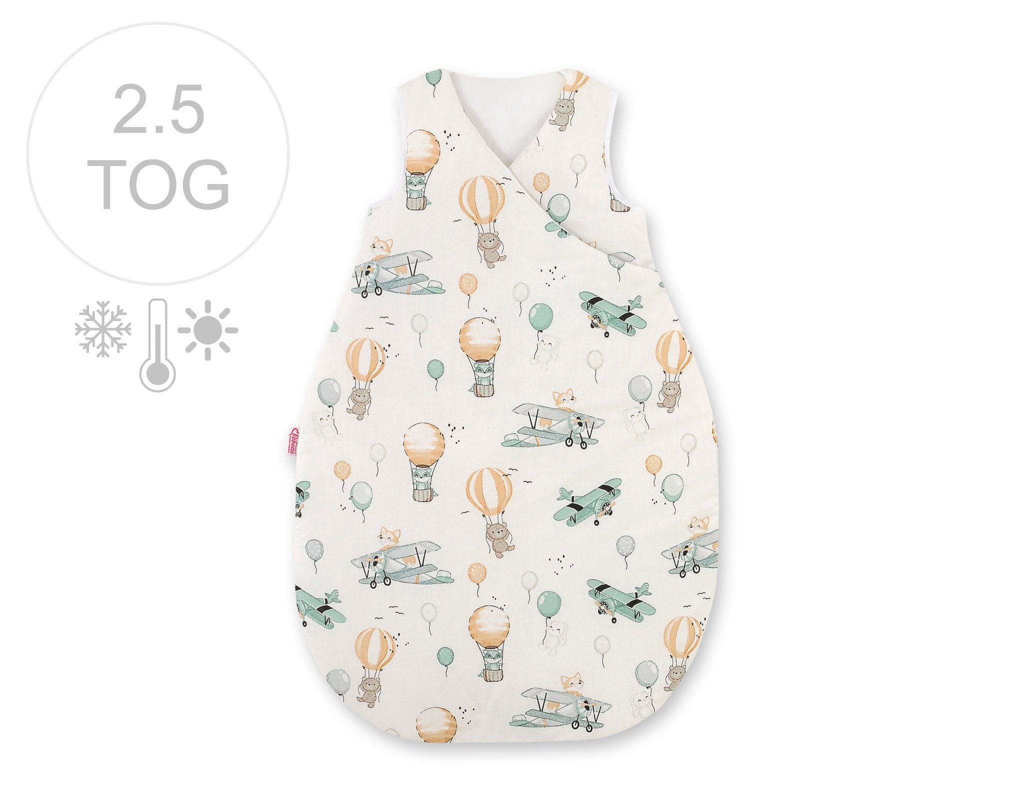 All-season slaapzak, baby slaapzak, optimale warmte en comfort – 75 cm – Sky Adventure