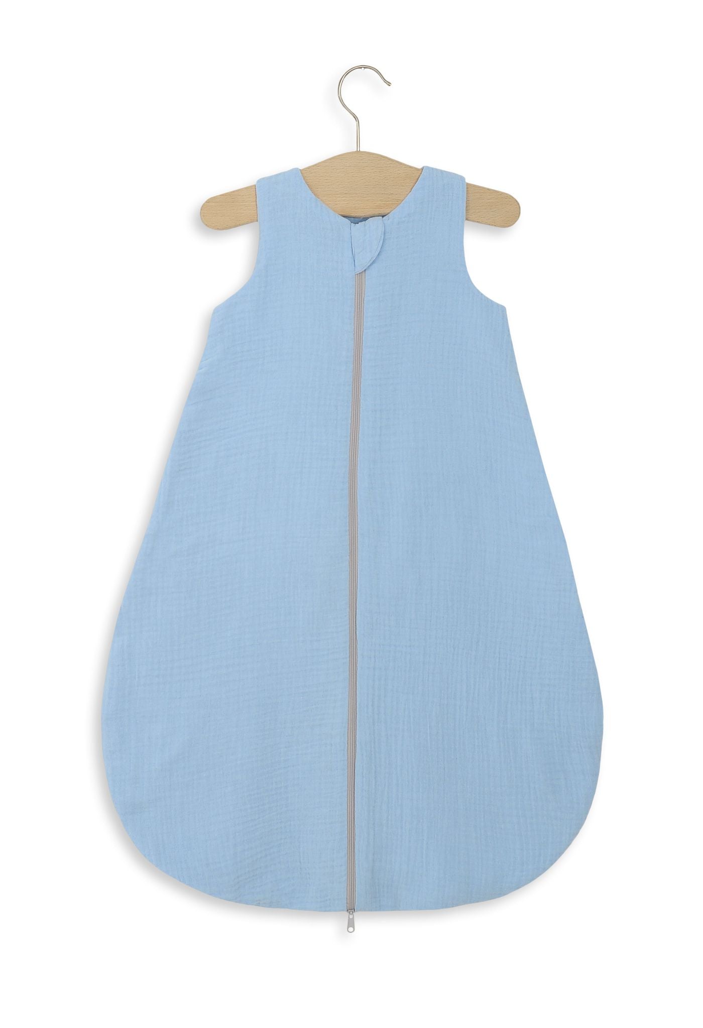 Baby slaapzak, mousseline, ademend & lichtgewicht - 6-12 maanden - zomer TOG 1.0 - blauw