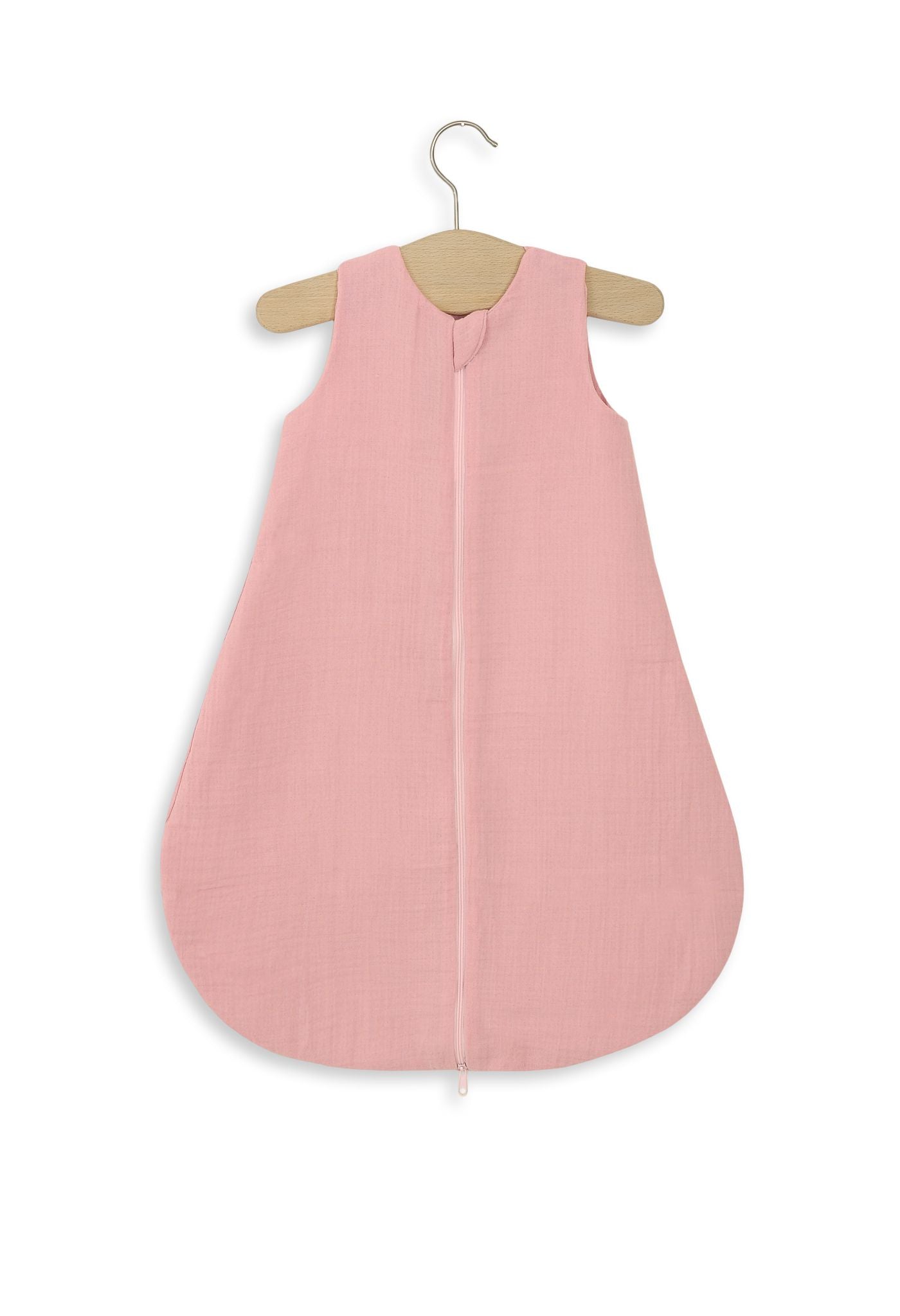 Muslin babysovpåse – sommarsovpåse – andningsbar bomull – 0-6 månader – pastellrosa – TOG 1.0