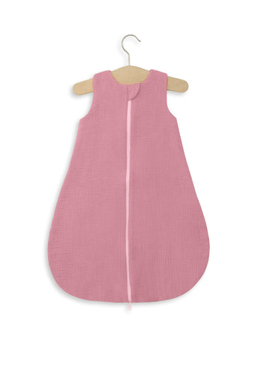 Baby slaapzak, muslin baby slaapzak, ademend & lichtgewicht voor zomer, TOG 1.0, Retro Roze