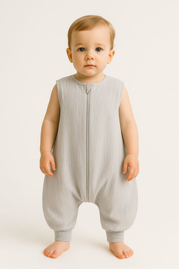 Muslin sovsäck med ben – babysovsäck – andningsbar och hudvänlig bomull för sommaren 2-4 år