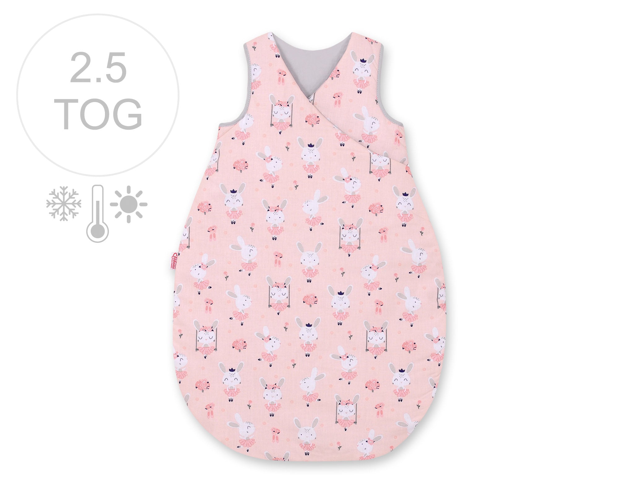 All-season slaapzak - baby slaapzak - optimaal comfort & warmte, ballerina roze, 75 cm