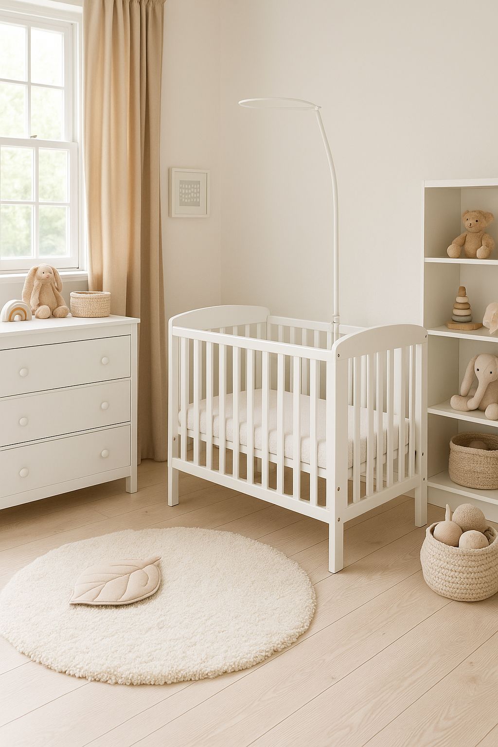 Himmelssängsstativ, justerbart i höjd - passar alla sängar