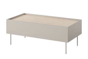 Desin Salontafel met Laden en Metalen Poten – Modern Kasjmier & Nagano Eik | Kleur: Kasjmier /