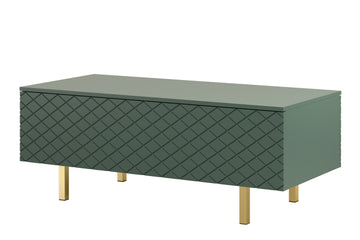 Scalia II 120 2K Salontafel met Opbergruimte - Modern Design | Kleur: Labrador Mat/Goud