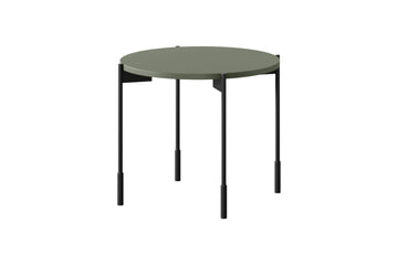 Sonatia Ronde Salontafel 45 cm met Metalen Poten | Kleur: Olijf | Maat: 49x40x49 cm
