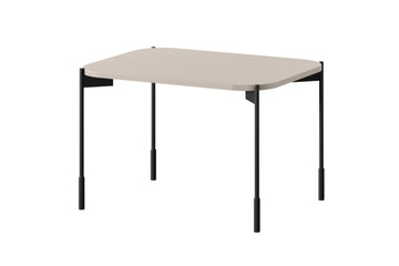Sonatia 60 cm Rechthoekige Salontafel met Metalen Poten | Kleur: Kasjmier/Creamy | Maat: 60x40x45 cm