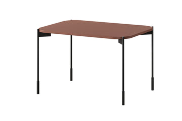 Sonatia rechthoekige salontafel 70x45 cm met metalen poten | Kleur: Bordeauxrood | Maat: 70x45x50 cm