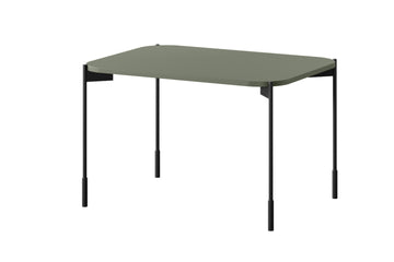 Sonatia rechthoekige salontafel 70x50x45 cm - MDF met metalen poten | Kleur: Olijf | Maat: 70x50x45