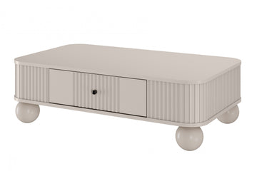 Vesper Salontafel met Lade & Bolpoten - Modern Design | Kleur: Kasjmier | Afmeting: 103x60 cm