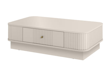 Vesper salontafel met lade 103x60 cm – Kasjmier met goud handvat | Kleur: Kasjmier