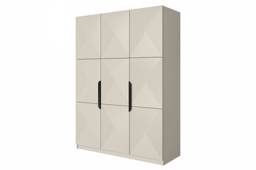 Asha kledingkast 150 cm - met soft-close deuren en zwarte metalen handgrepen | Kleur: Kasjmier