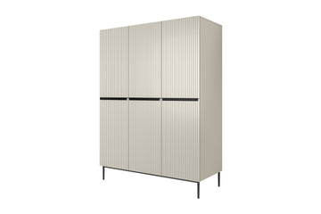 Nicole kledingkast 150 cm met planken en kledingroede | Kleur: Kasjmier | Zwart