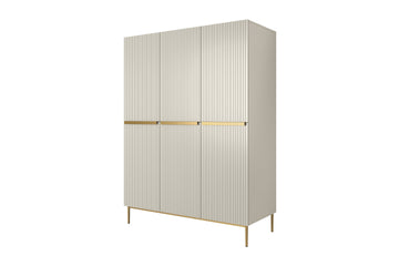 Nicole kledingkast 150 cm met softclose lades en planken | Kasjmier | Gouden poten