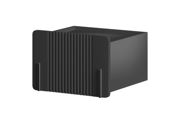 Malmi 45 cm hangend nachtkastje met lade - Modern minimalistisch design | Kleur: Mat zwart/zwart