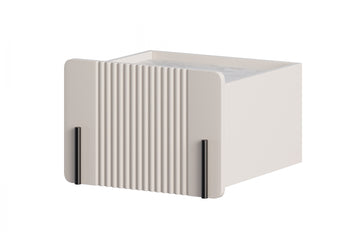 Hangend Nachtkastje Malmi 45 cm met Lade - Kasjmier Crema Bianca Zwart | 45x30x42 cm