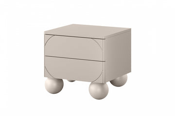Sonatia II nachtkastje met 2 laden - Modern en stevig design | Kleur: Kasjmier | Maat: 45x47x45 cm