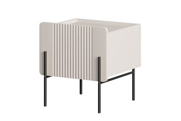 Malmi Nachtkastje met Lade – Modern Design, Geruisloos | Kleur: Kasjmier | Maat: 45x47x42 cm