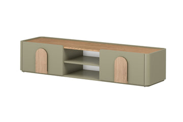 Amilio TV-meubel 170 cm met lade – stijlvol & functioneel | Kleur: Eucalyptus groen/Baltische