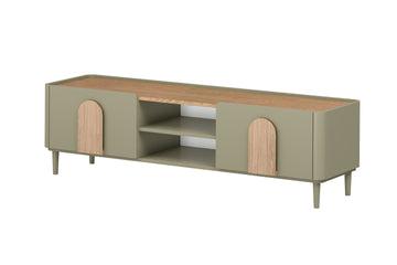 Amilio TV-meubel 170 cm met lade en kabeldoorvoer - Eucalyptus & Baltische Duineik