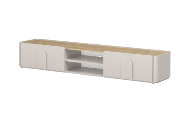 Amilio TV-meubel 220 cm met softclose lade & kabelopening | Kleur: Kasjmier & Geolied Eiken