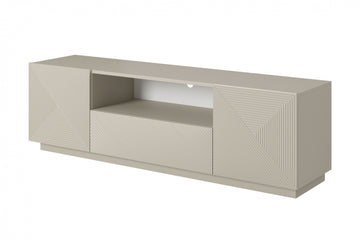 Asha TV-meubel 167 cm met lade en nis - Modern minimalistisch design | Kleur: Kasjmier