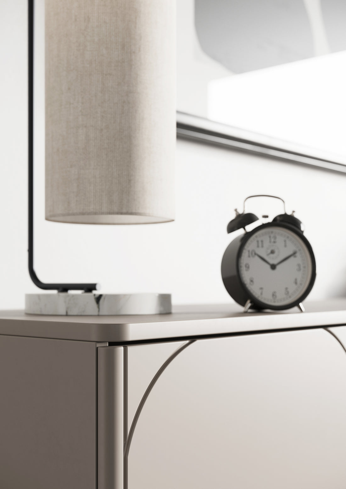 Sonatia TV-meubel met 4 deuren en metalen poten - Modern, minimalistisch | Kleur: Kasjmier | Maat: 204x65x45 cm