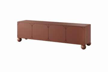 Sonatia II TV-meubel 200 cm – 4-deurs met verborgen lades | Kleur: Bordeauxrood | Maat: 200x57x45 cm